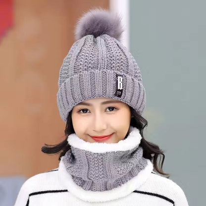 Women's Winter Korean Style Wool Hat Fleece-lined Hats & Caps