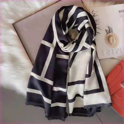 Women's Live Broadcast Artificial Cashmere Warm Mid-length Scarfs