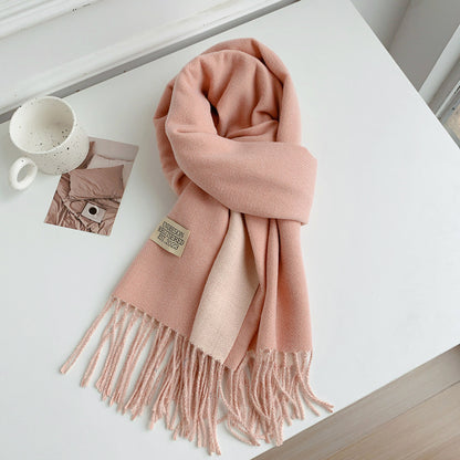 Women's Korean Style Double-sided Long Warm Fashionable Scarfs