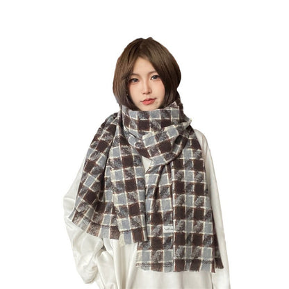 Women's Classic Plaid Casual Warm British Shawl Scarfs