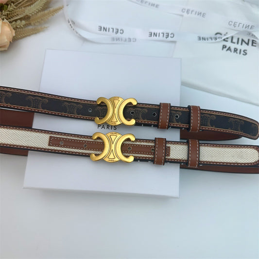 Women's Arc Leather Thin Summer Decoration Matching Dress Belts