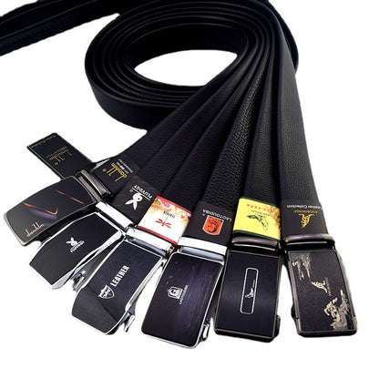 Men's Business Leisure Alloy Automatic Buckle Tag Belts