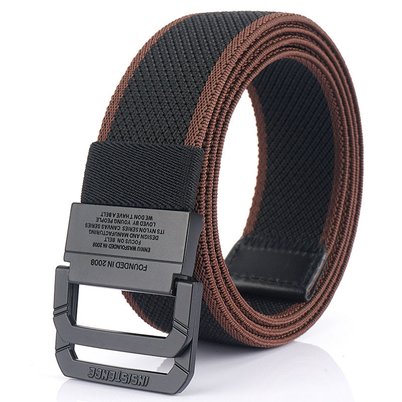 Men's Double Buckle Canvas Outdoor Sports Casual Belts