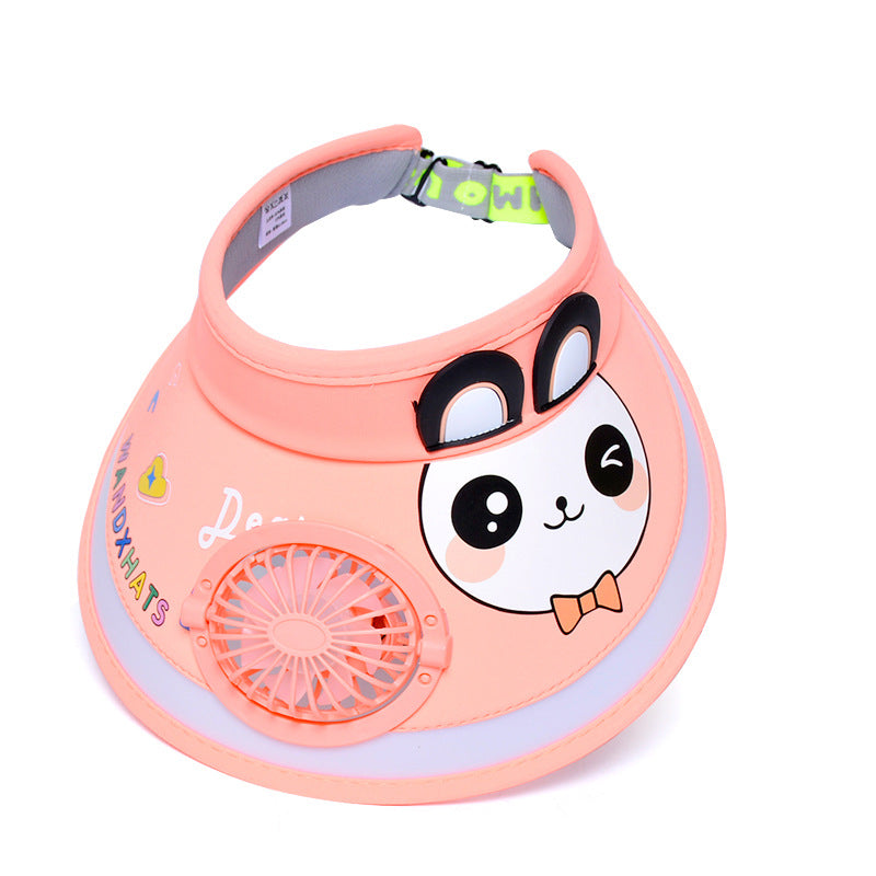 Women's & Men's Big Brim With Fan Sun Cartoon Kids' Headwear