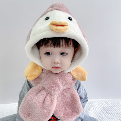 Knitted Hat Boys Thickened Earflaps Sleeve Kids' Headwear