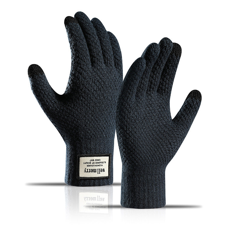 Men's Warm Winter Riding Driving Plus Veet Gloves