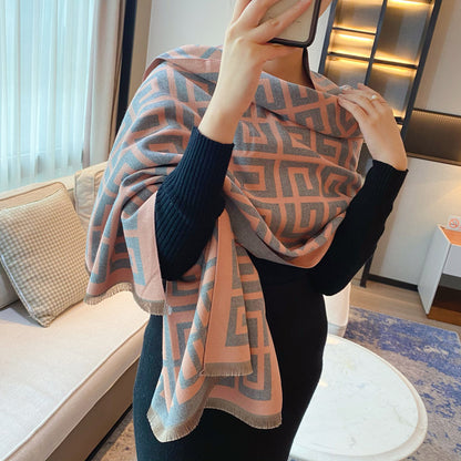 Women's Live Streaming On Artificial Cashmere Warm Scarfs