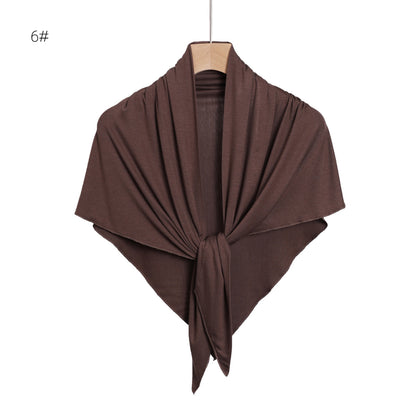 Women's Triangular Binder Elastic Mercerized Cotton Hair Scarfs