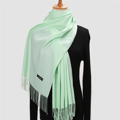 Women's Color Artificial Cashmere Monochrome Fashion Warm Scarfs