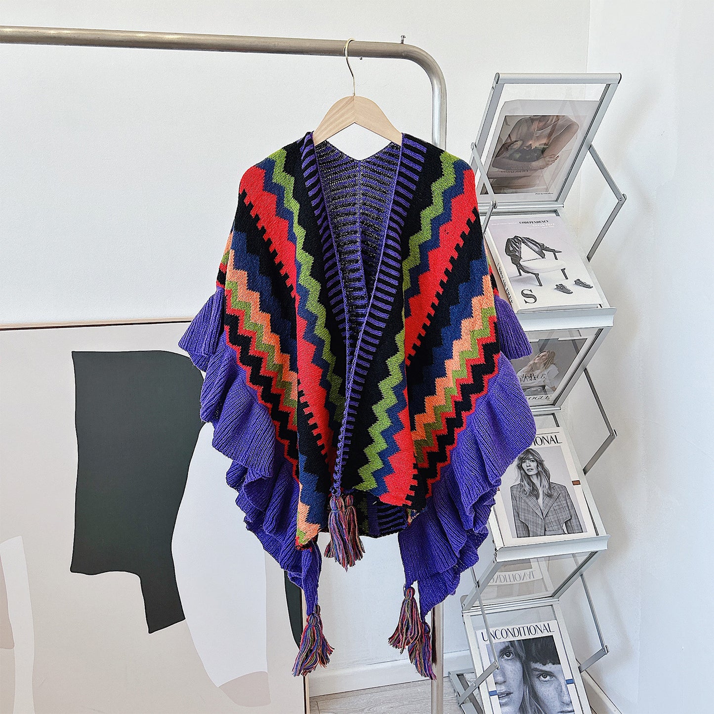 Women's Ear Fashion Wear Knitted Cape Bohemian Scarfs