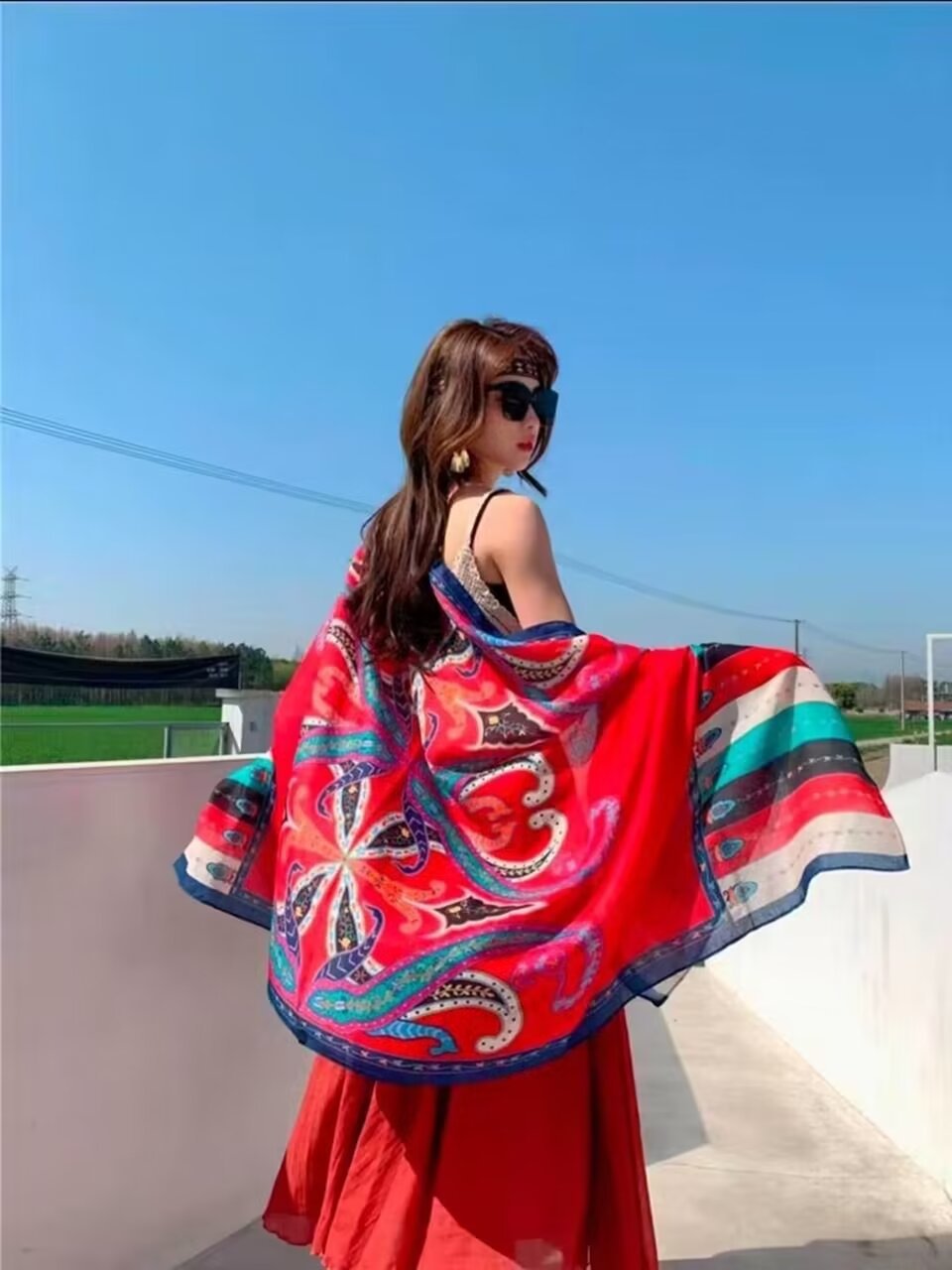 Ethnic Style Shawl Female Summer Hainan Scarfs