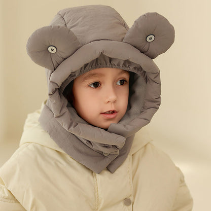 Children's Cotton Ear Protection Lei Hat Outdoor Hooded Suit Korean Style Kids' Headwear