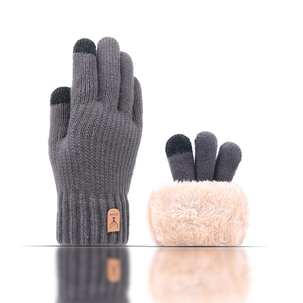 Men's Thickened Fleece-lined Winter Touch Screen Warm Gloves