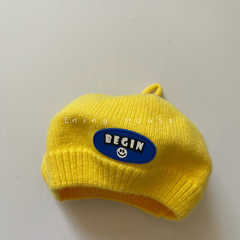 Korean Style Knitted Wool For Boys Kids' Headwear