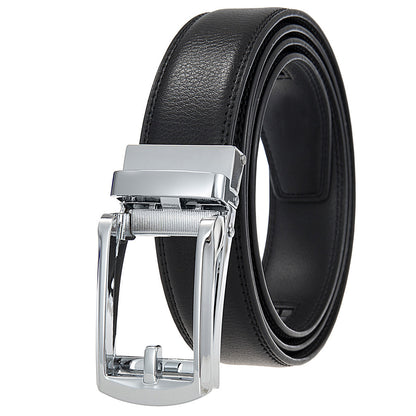 Men's Fashion Leather Automatic Buckle Cowhide Belts