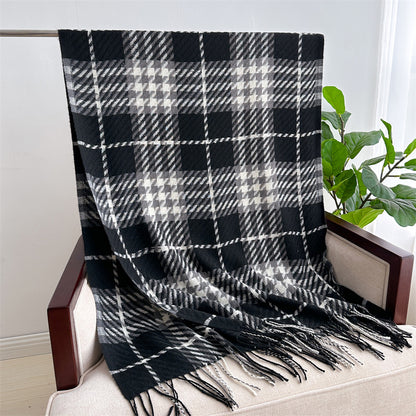 Women's British Plaid Simple Warm Thickened Popular Scarfs