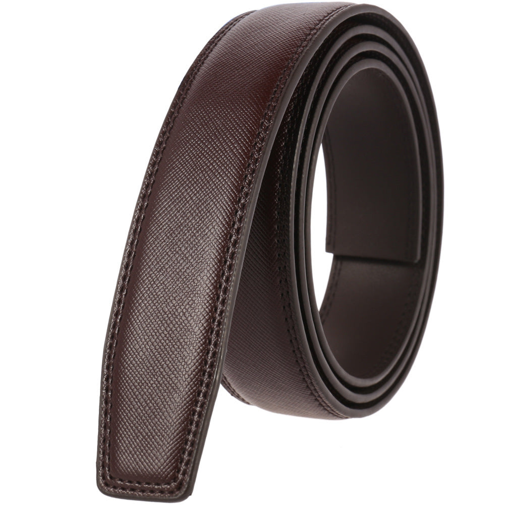 Men's Automatic Buckle Body Two Layers Leather Belts