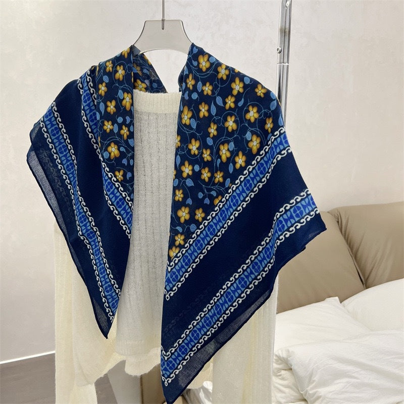 Korean Style Cotton Linen Thin Cape Scarfs