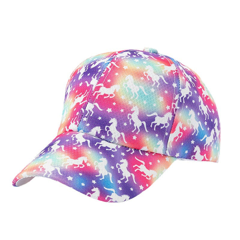 Trendy Starry Sky Sun Protection Hat Peaked Kids' Headwear