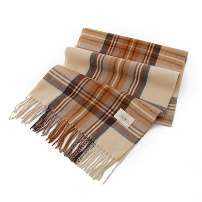 Women's Artificial Cashmere High Sense Thickened Stitching Scarfs