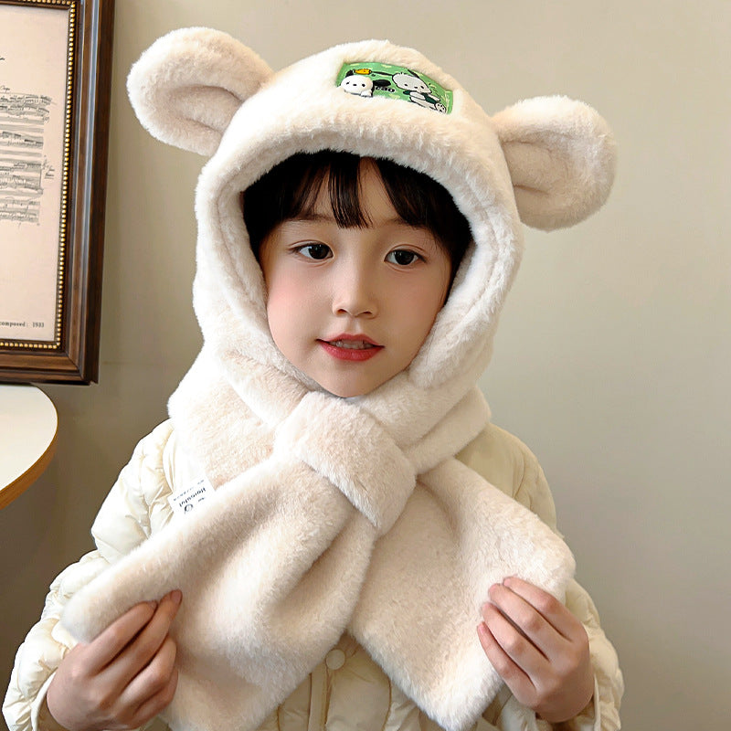 Children's Winter Fleece Lined Padded Warm Keeping Windproof Earflaps Boys Kids' Headwear