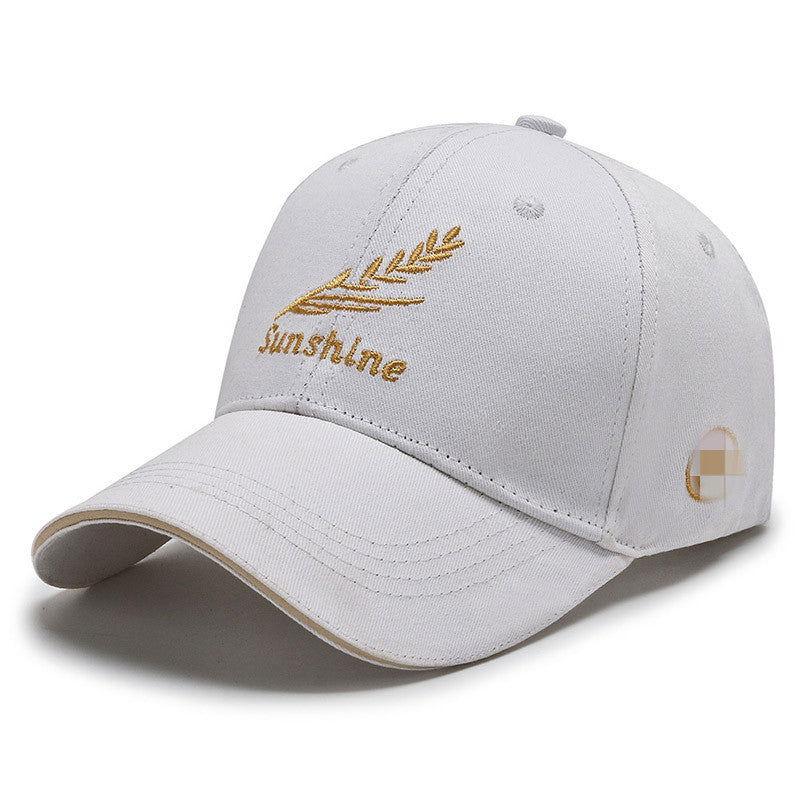 Women's & Men's Korean Embroidered Wheat Peaked Fashion Casual Hats & Caps