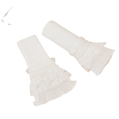 Temperament Classic Style Three-dimensional Decoration Cuff Gloves