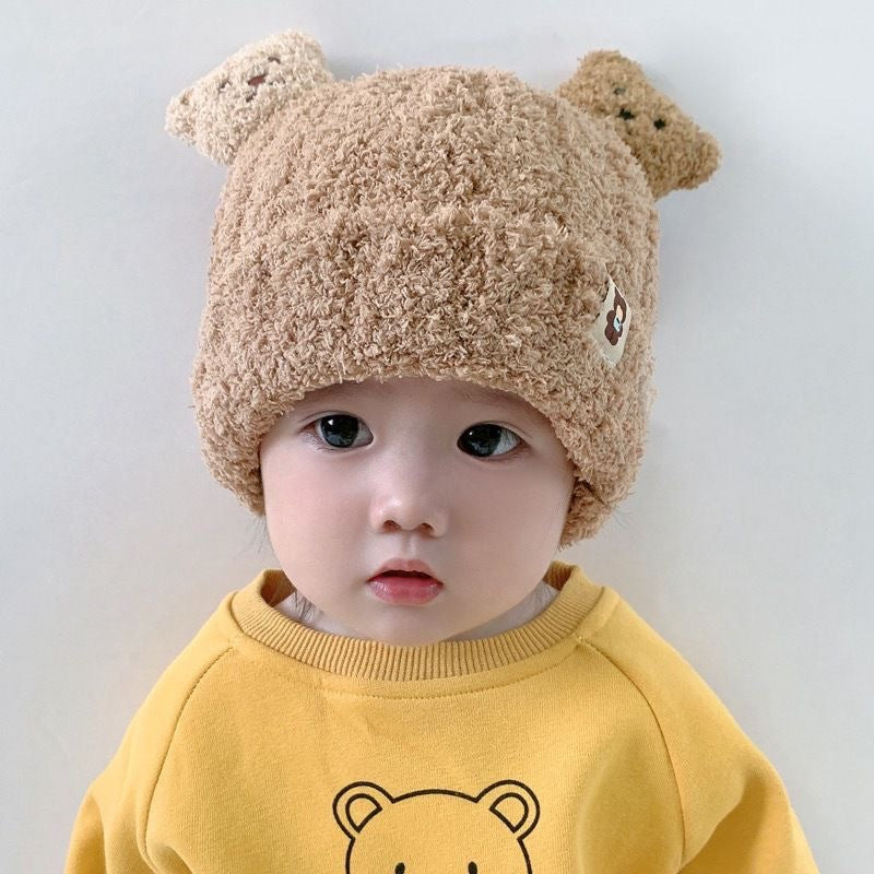 Children's Hat Cute Super Ear Protection Integrated Woolen Kids' Headwear