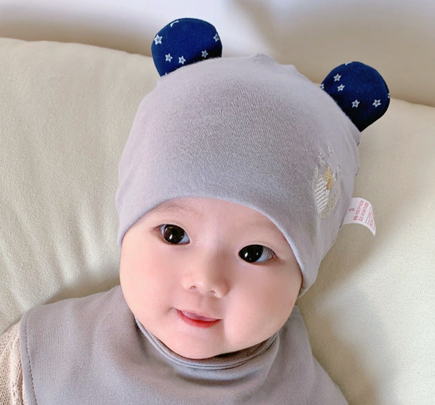 Cartoon Bear Hat Thin Cotton Born Beanie Kids' Headwear