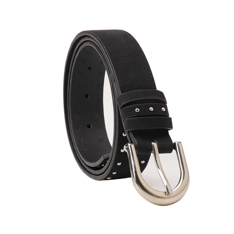 Women's Unique Suede Leather Rivet Retro Easy Belts