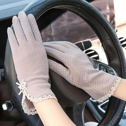 Women's Cycling Thin Touch Screen Ice Silk Gloves