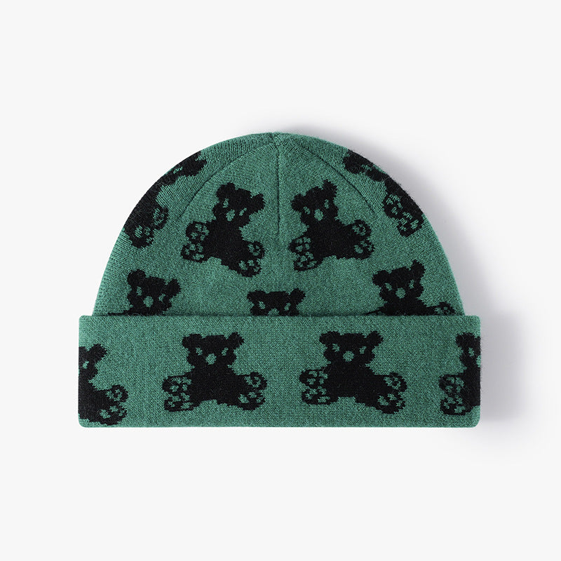 Women's Cute Animal Knitted Hat Fashion Face Hats & Caps