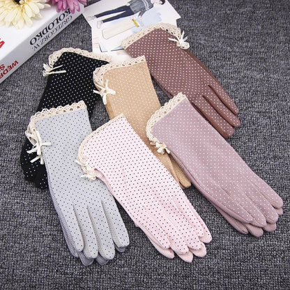 Women's Cycling Thin Touch Screen Ice Silk Gloves