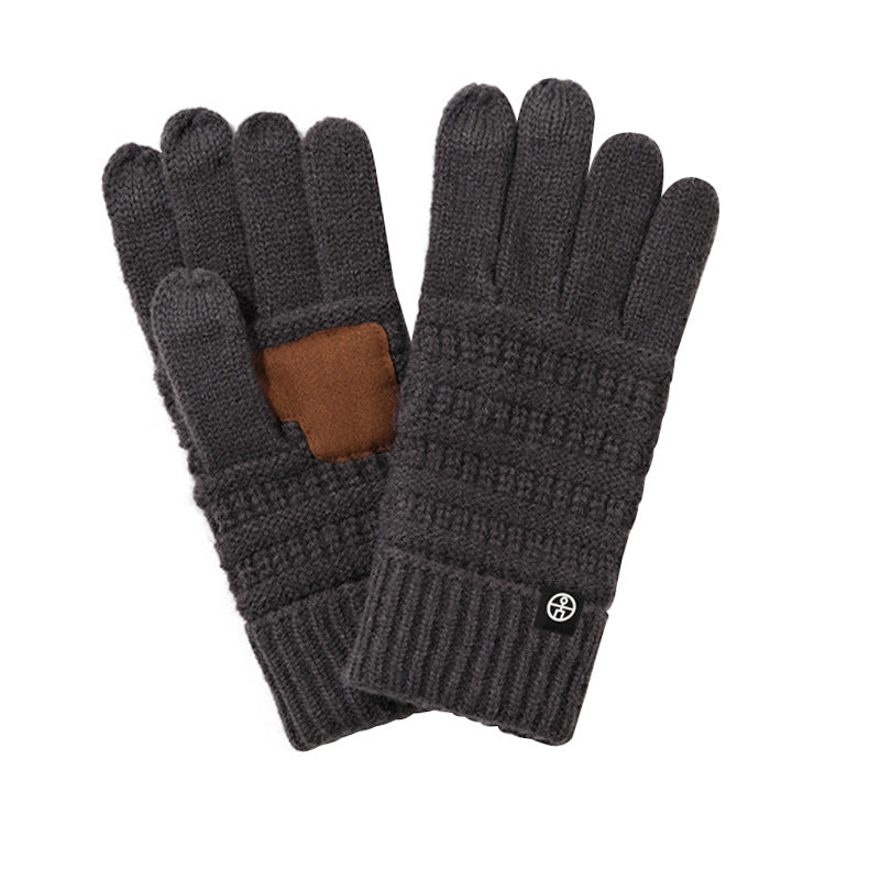 Warm Outdoor Windproof Knitting Wool Cycling Thickened Gloves