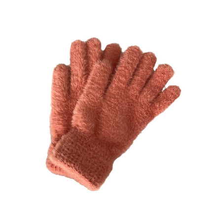 Women's Korean Minority Simple Solid Color Sweet Girly Gloves