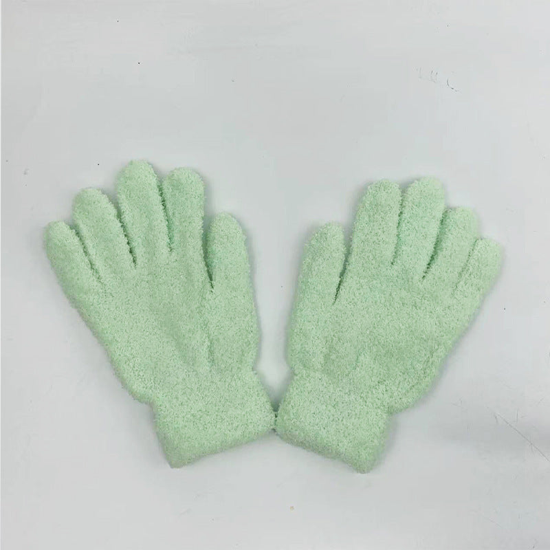 Women's & Men's Winter Towel Material Thickened Warm Full Finger Gloves