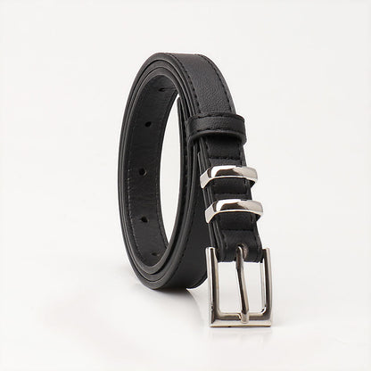 Women's High-grade Square Buckle Imitation Leather Simple Belts