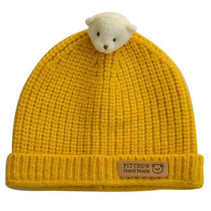 Children's Cat Brother Knitted Hat Cute Three-dimensional Kids' Headwear