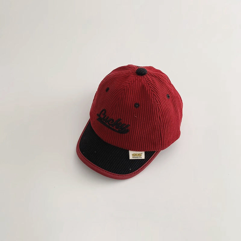 Children's Hat Fashion Corduroy Peaked Baseball Kids' Headwear