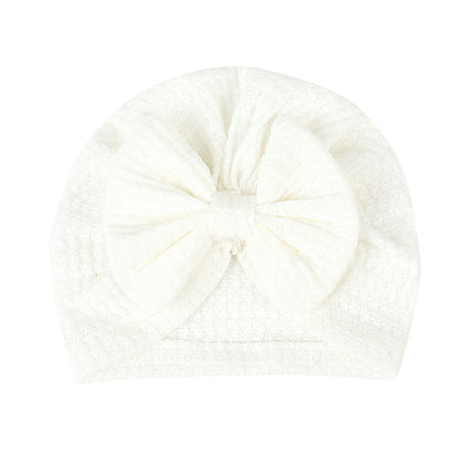 Children's Hat Solid Color Infant Beanie Bow Kids' Headwear