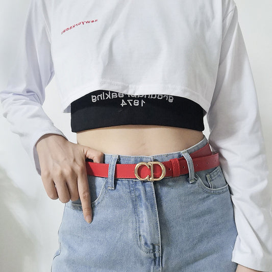 Women's Korean Style Jeans Suit Waist Decorations Belts