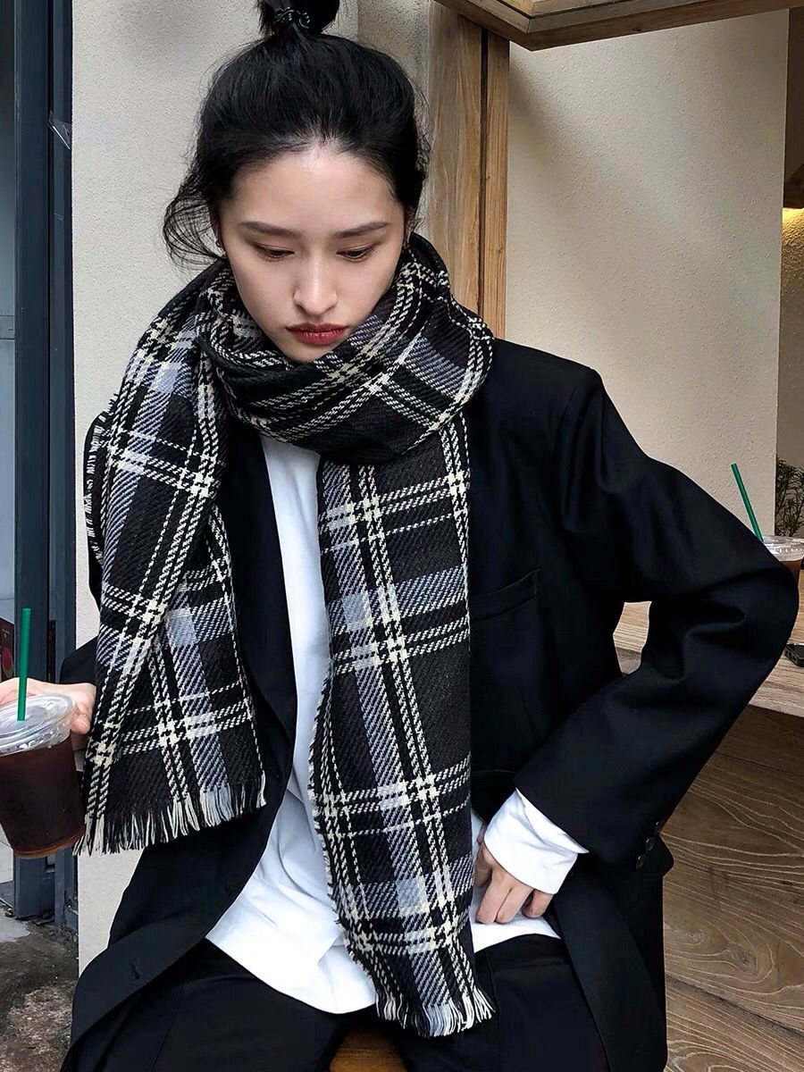 Women's Korean Cashmere Shawl Versatile Couple Warm Scarfs