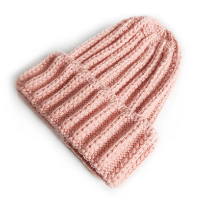 Stripe Knitted Hat Solid Color Woolen Kids' Headwear