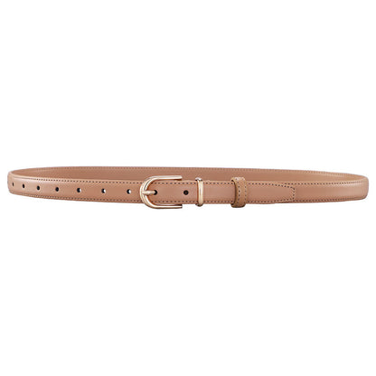 Women's Alloy Pin Buckle Cowhide High-grade Simple Belts