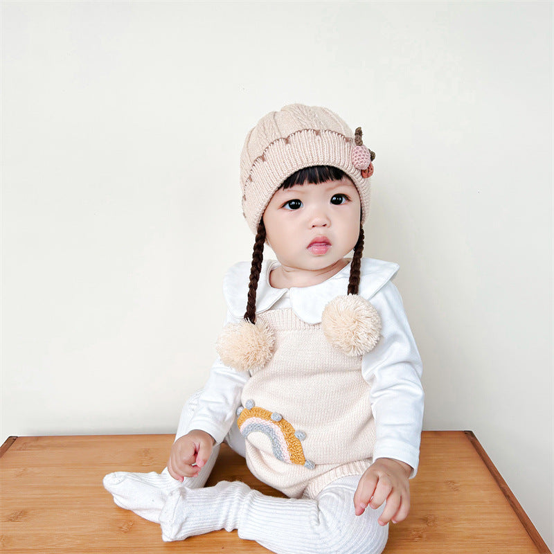 Wig Knitted Hat Travel Thermal Head Cover Kids' Headwear