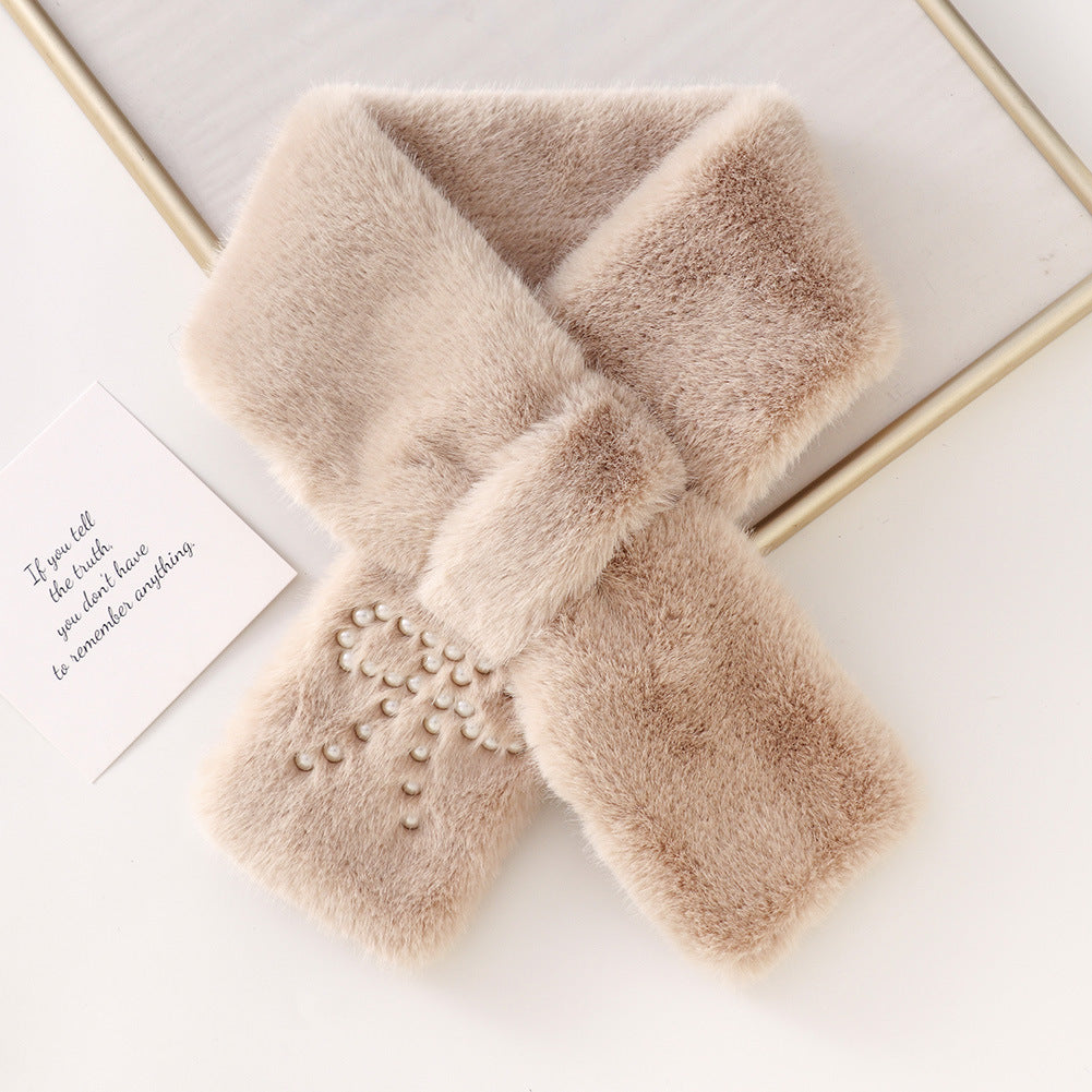 Plush Faux Rabbit Fur Winter Thickened Scarfs