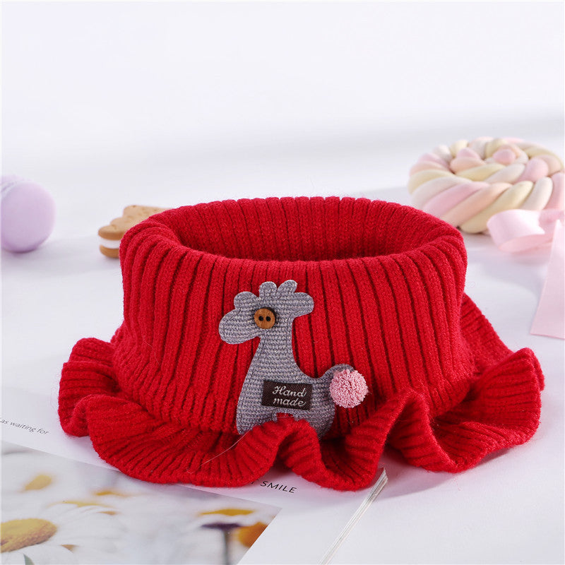 Children's Knitted Woolen Boys Warm Thickened Pullover Melon Skin Kids' Headwear