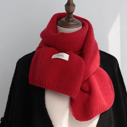 Women's & Men's Korean Winter Style Solid Color Knitted Scarfs