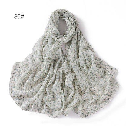 Small Floral Letter Sunscreen Shawl Pearl Scarfs