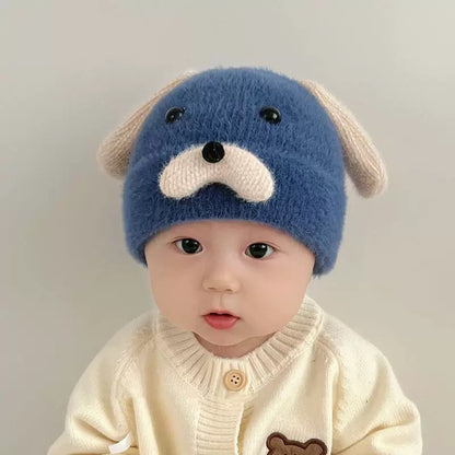 Winter Boys Cute Warm Woolen Ear Kids' Headwear